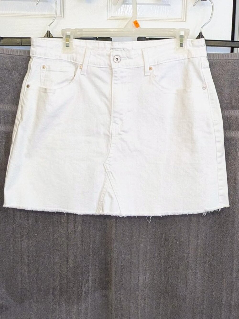 Signature by Levi Strauss White Denim Mini Skirt